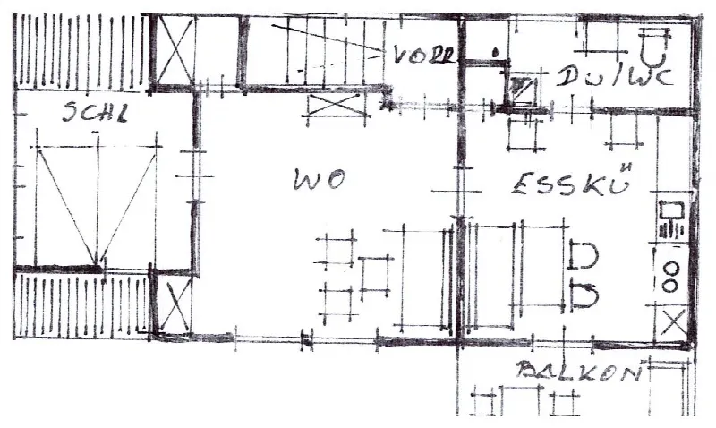 Grundriss Skizze