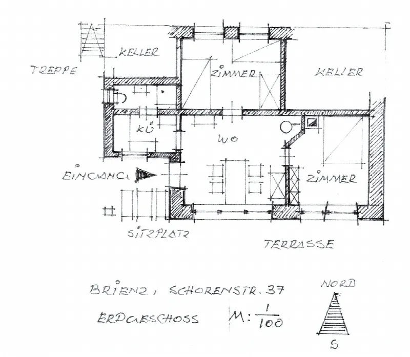 Skizze Grundriss